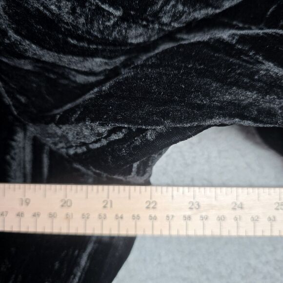 Coldwater Creek Black Velvet Jacket Lined Button Front Classic Petite Large - Picture 6 of 16